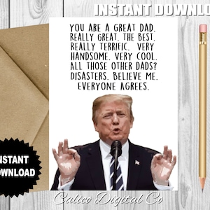 Trumpf Karte für Papa, lustige Karte für ihn, Karte für Mann, Karte für Freund, Trumpf Karte für Papa, von Tochter, von Sohn, Geschenk für Papa