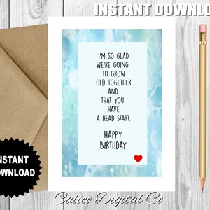Vieillir ensemble Carte d'anniversaire, carte d'anniversaire drôle, carte d'anniversaire drôle pour un ami, anniversaire drôle pour mari, anniversaire drôle pour femme