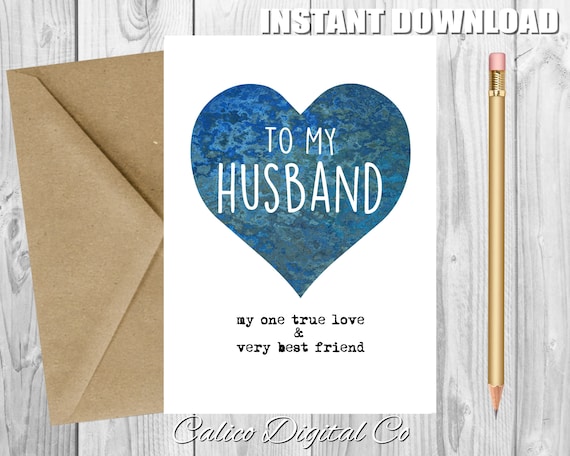 HUSBAND Card, Husband Birthday Card,anniversary Gift for Him, Love