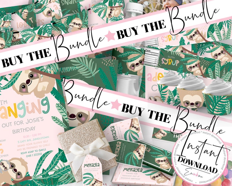 Sloth Invitation Bundle