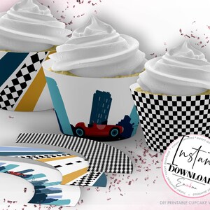 racing car cupcake wrapper