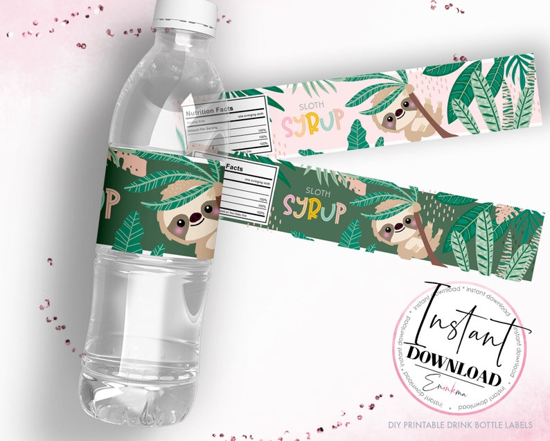Sloth Drink Bottle Wrapper