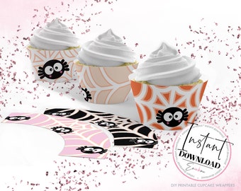 Halloween Cupcake Wrapper, Halloween Party, Halloween Printable Party, Halloween Birthday