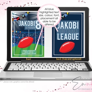 AFL Australian Rules Football Birthday Invites