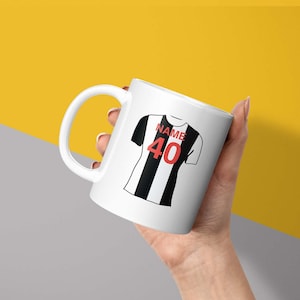 Newcastle United Themed Personalised Mug & Coaster, Birthday  Christmas Gift for Him or Her Friend Colleague Football Supporter James Park