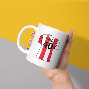 Stoke City F.C Themed Personalised Mug & Coaster, Birthday or Christmas Gift for Him or Her Friend Colleague Football Fan Supporter