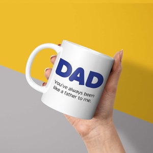 Funny Dad Like A Father To Me Mug and Coaster Set | Funny, Joke Gift for Dad, Daddy - Gifts for Birthday, Christmas, Fathers Day Mugs