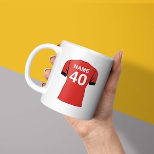 Luton Town F.C Themed Personalised Mug & Coaster, Birthday or Christmas Gift for Him or Her Friend Colleague Football Fan Supporter