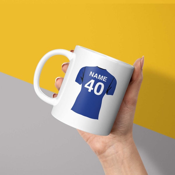 Leicester City Mug and Coaster, Personalised Football Fan Gift