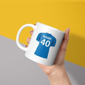 Cardiff City F.C. Themed Personalised Mug & Coaster, Birthday or Christmas Gift for Him or Her Friend Colleague Football Fan Supporter