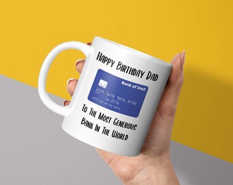 Bank of Dad Mug and Coaster Set | Funny Finance Joke Gift