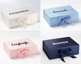 Personalised Occasion Gift Boxes with Lid, Empty To Make Your Own Gifts, Luxury Customized Large Gift Boxes, Wedding, Anniversary, Birthday