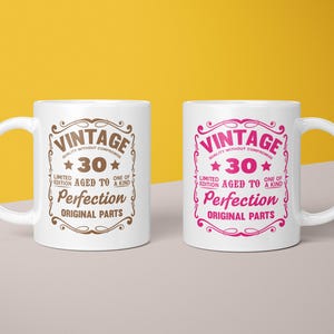 Vintage Design 30th Birthday Gift, 30th Birthday Mug For Men, 30th Birthday Gift, 30th birthday gift for him, 30th Birthday Gift For Friend