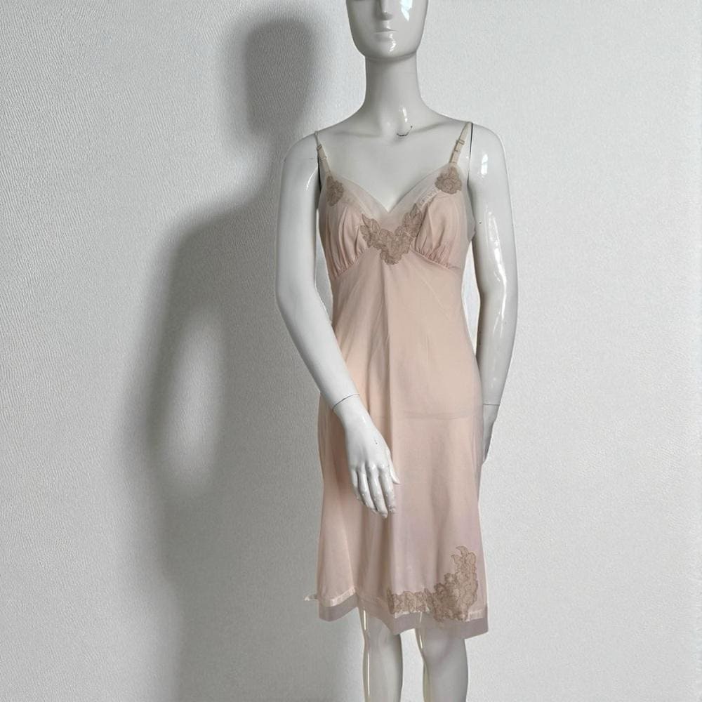 Pink Lace Slip Dress - Etsy