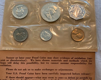 1963 S US Mint 5-coin Silver Proof Set GEM With Original Packaging 