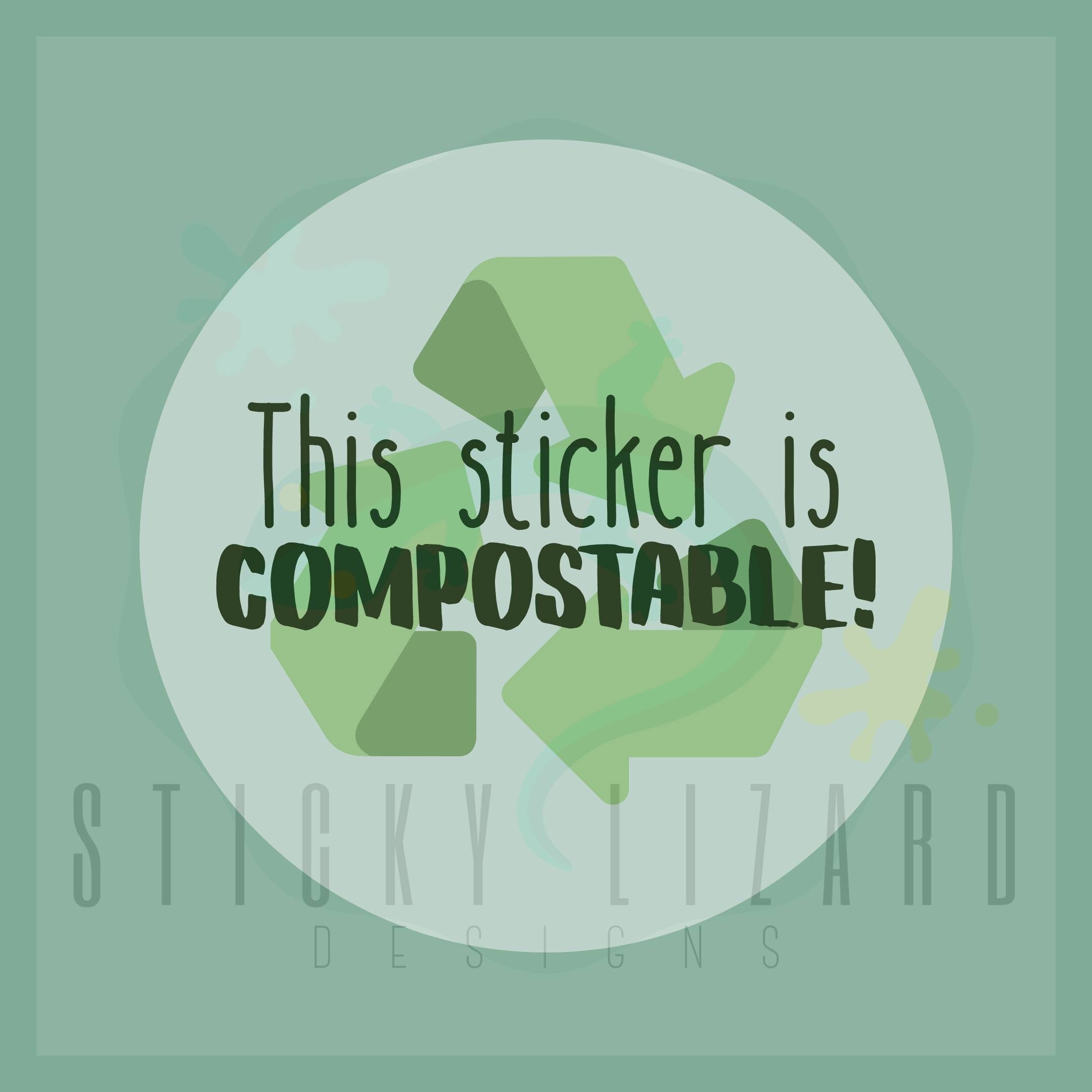 Compostable stickers eco friendly packaging 37mm 45mm Etsy