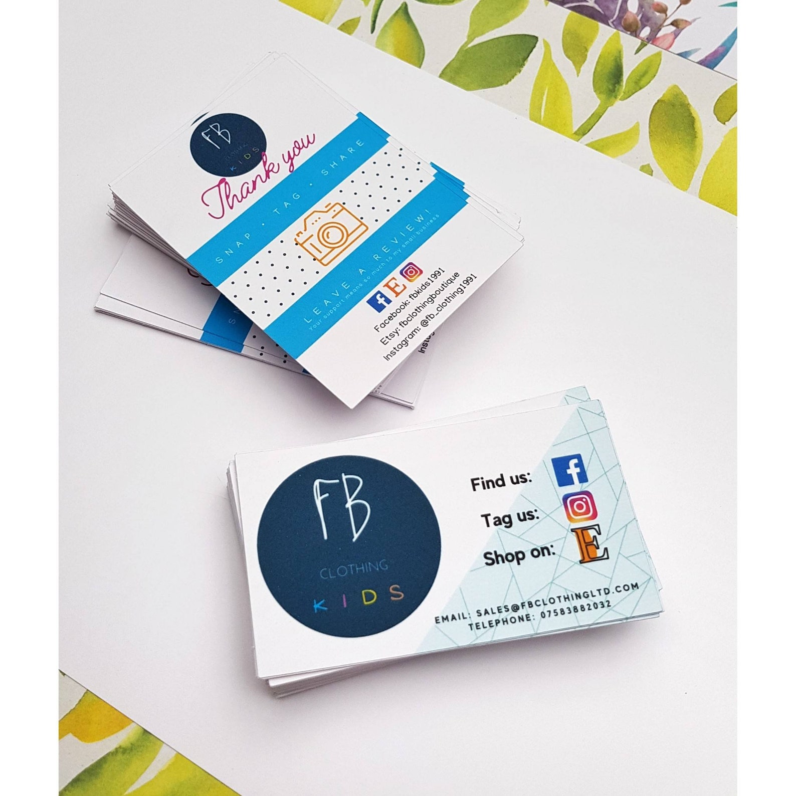 Business cards for small businesses branded printing UK Etsy