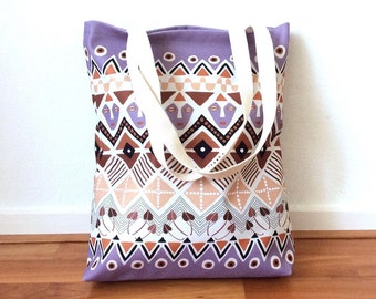shoulder bag, African ethnic pattern tote bags, market bag, hobo bag, hippie bag, canvas tote bag, boho bag, beach bag, best friend gift