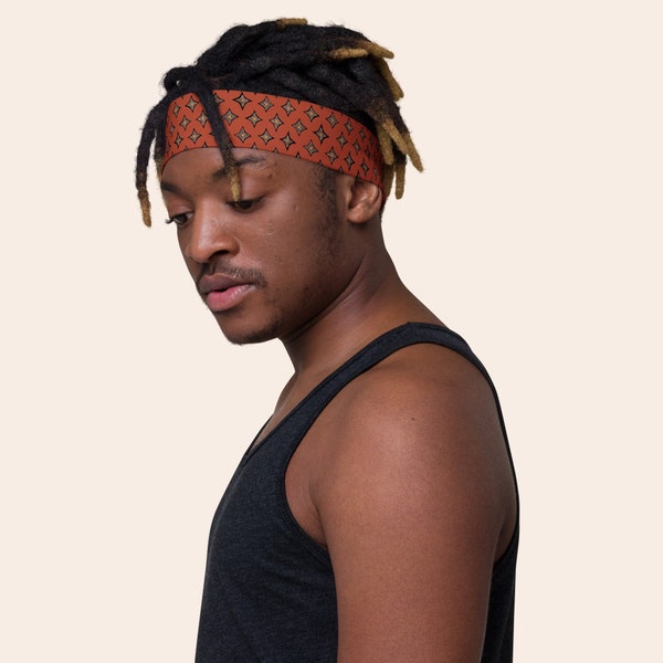 Unisex Stirnband, Herren Stirnband, Damen Haar accessoire, Sweat band, Stretch Stirnbänder, Sport Yoga Accessoires, Geschenk für Ihn, Afrikanischer Druck