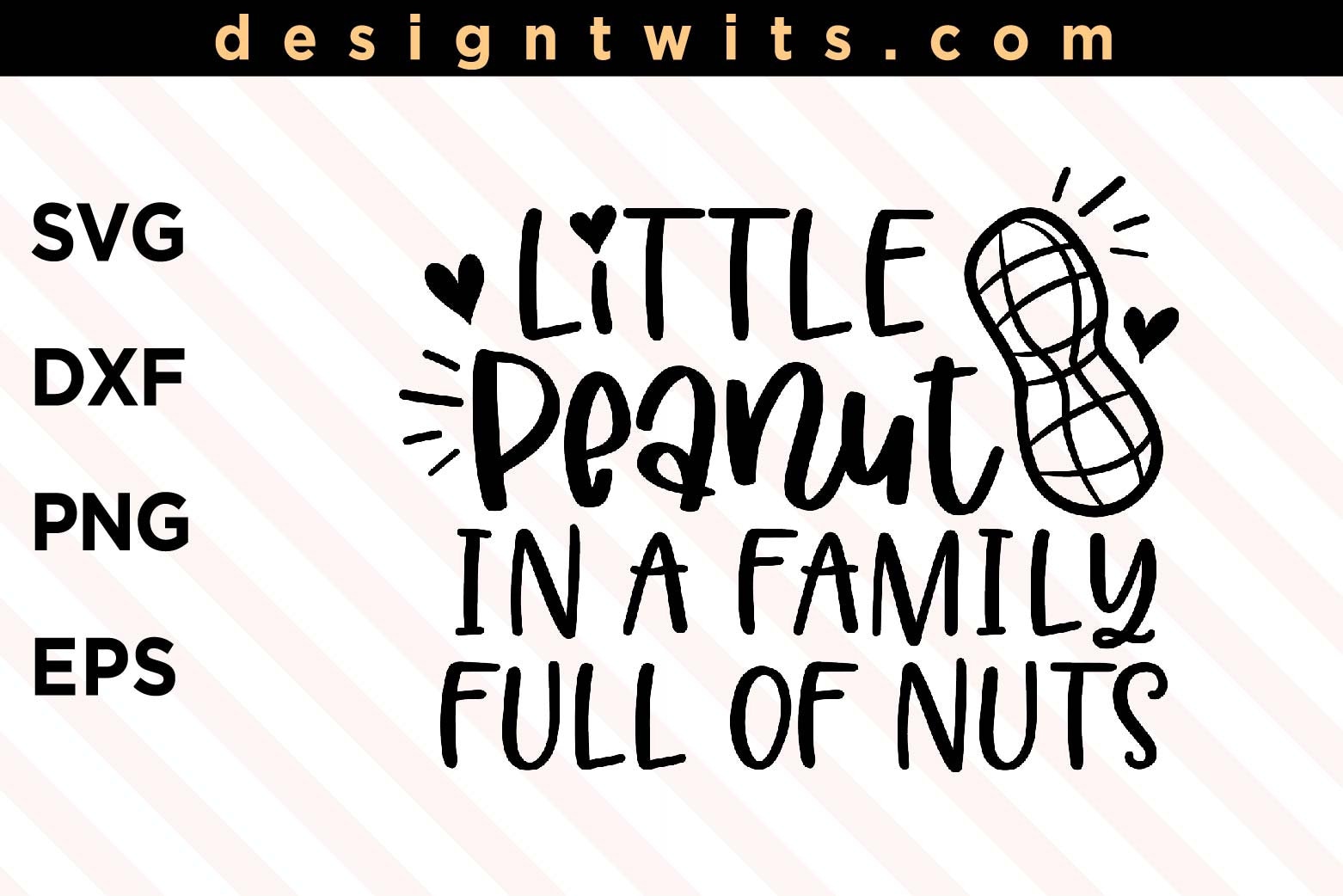 Little Peanut in A Family Full of Nuts SVG PNG File Instant Etsy