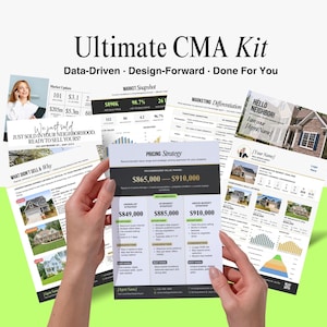 Real Estate CMA Kit Canva Template | 25+ Page Home Equity Report | Comparative Market Analysis | Listing Presentation | Realtor Template