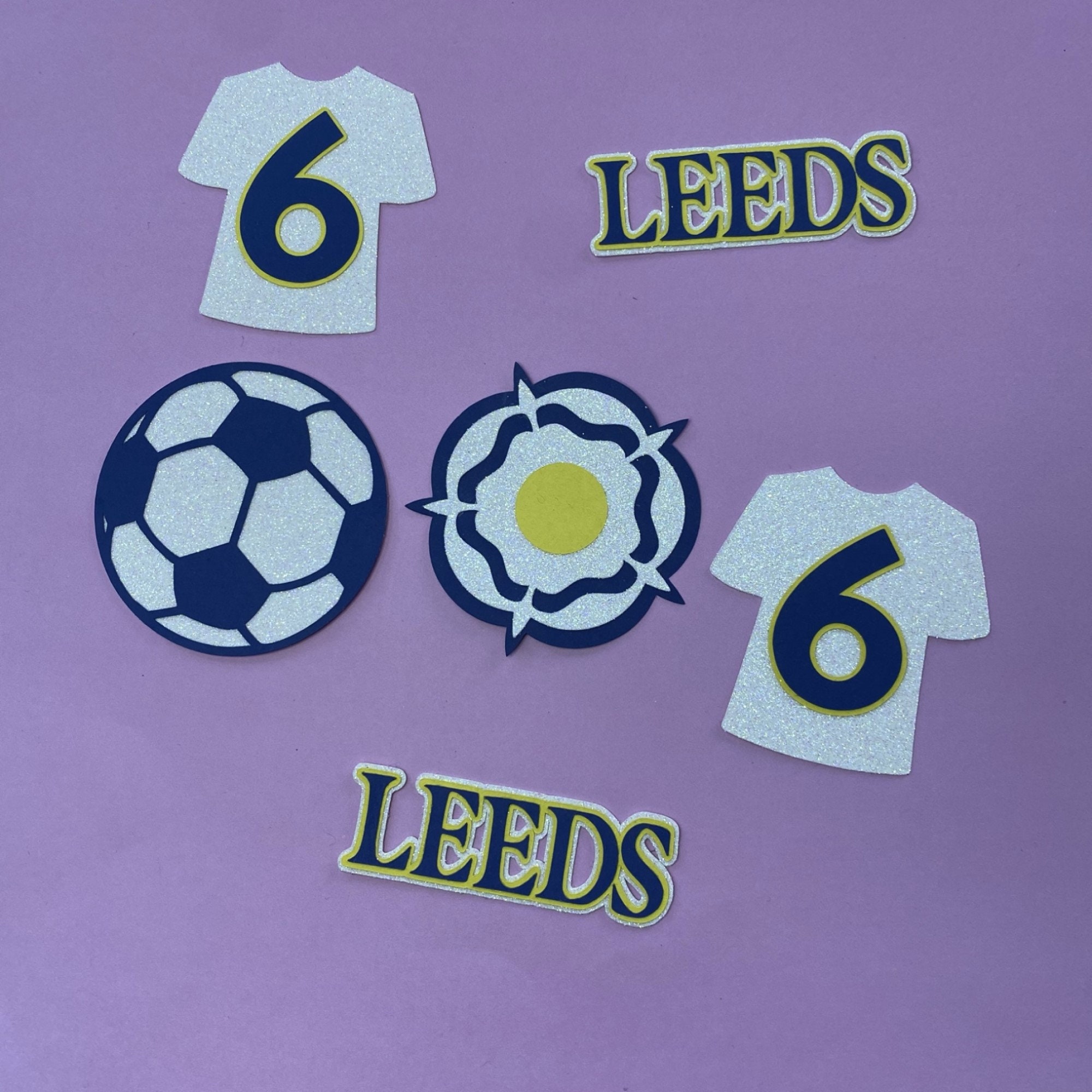 Leeds United Themed Cupcake Toppers Personalised with Age Etsy