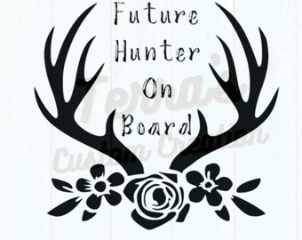 Future Hunter On Board - Vinyl Decal - Car Decal