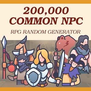 200,000 Random NPC Generator for Dungeons and Dragons DND 5e, Pathfinder, Tabletop RPGs | Excel PDF Maker