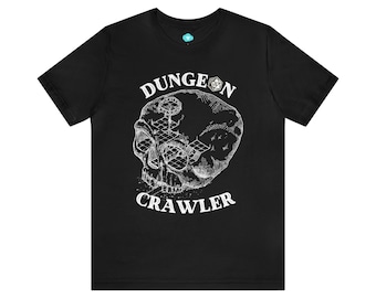 DnD T-Shirt - Dungeon Crawler | Dungeons and Dragons Fantasy Skull Shirt | Bella+Canvas | S - 4XL