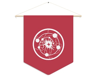 Estandarte de facción de los Magos Rojos de Thay - Reinos Olvidados Baldur's Gate Dungeons & Dragons Bandera de facción