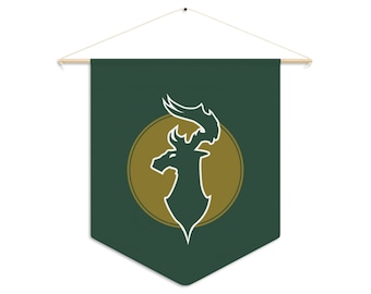Emerald Enclave Faction Banner Pennant - Forgotten Realms Baldur's Gate Dungeons & Dragons Faction Flag