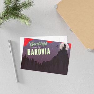 Cartão postal artístico "Saudações da Baróvia" | Inspirado no módulo "A Maldição de Strahd" de Dungeons & Dragons