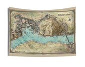 Map of Baldur's Gate Indoor Wall Tapestry | Colored RPG Dungeons and Dragons DnD Module Map