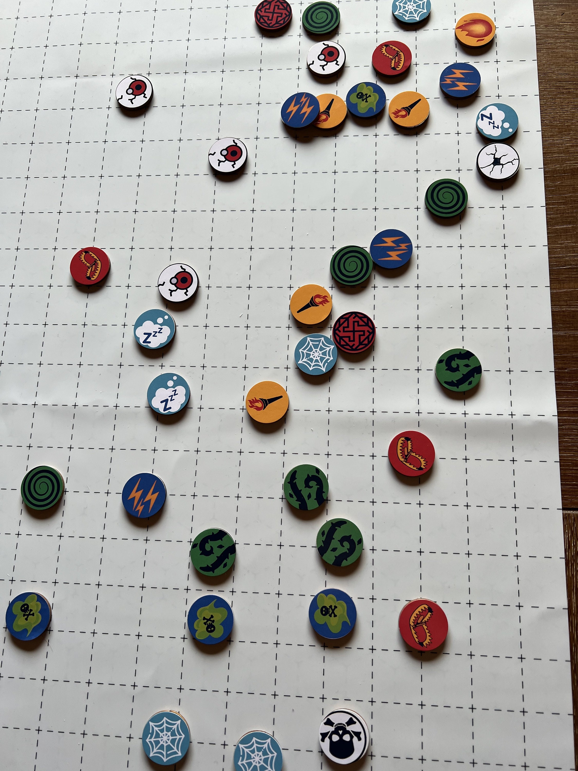 Printable Battle Tokens for DND 5e, Pathfinder 24 Unique Status and