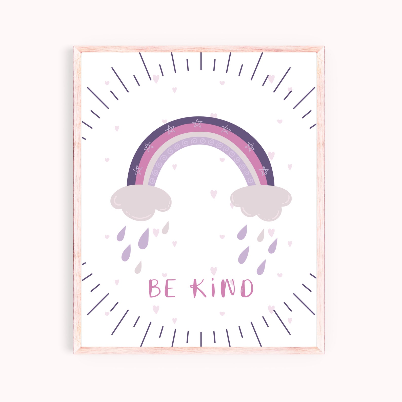 Be Kind PDF Printable Digital Download Nursery Poster With - Etsy