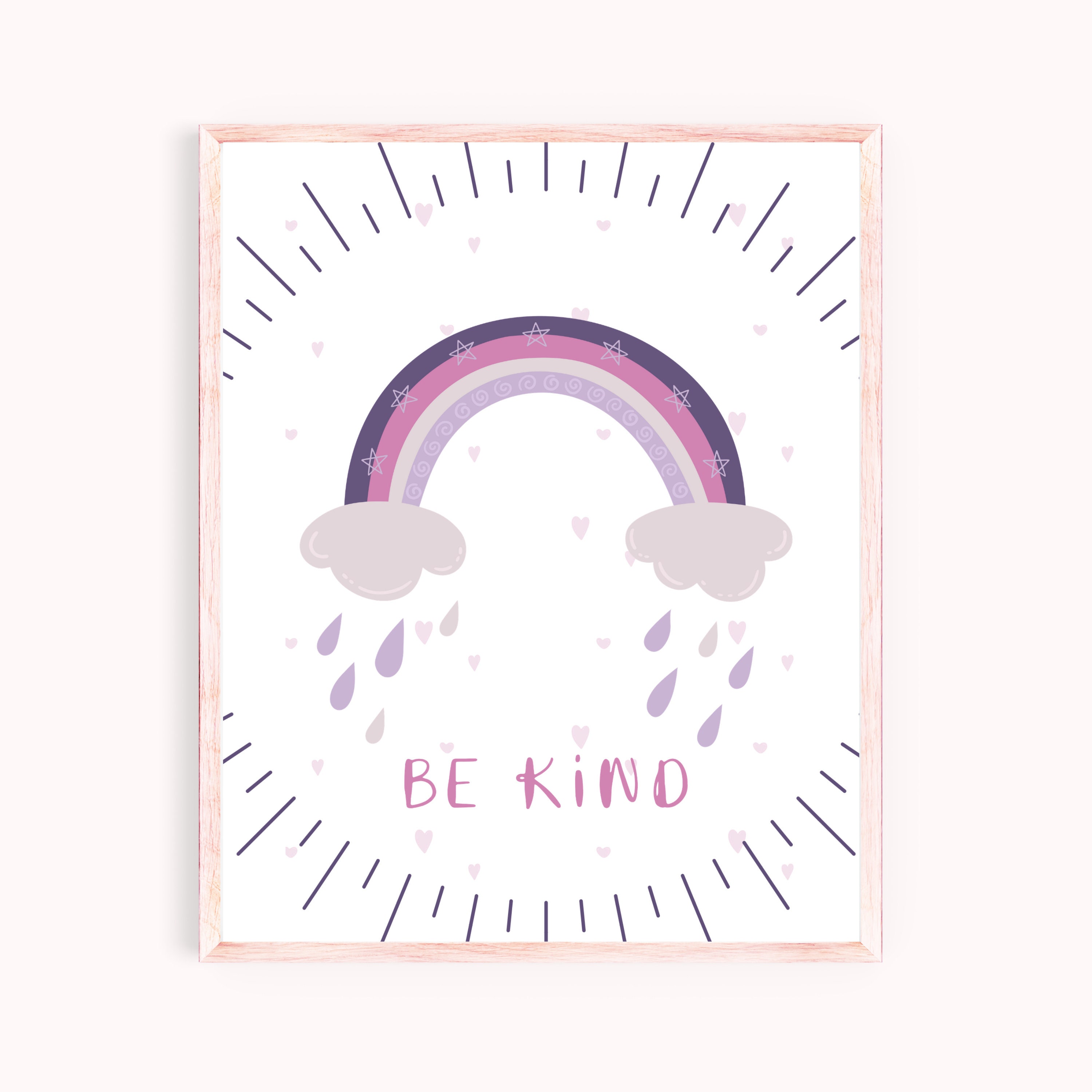 Be Kind PDF Printable Digital Download Nursery Poster with | Etsy