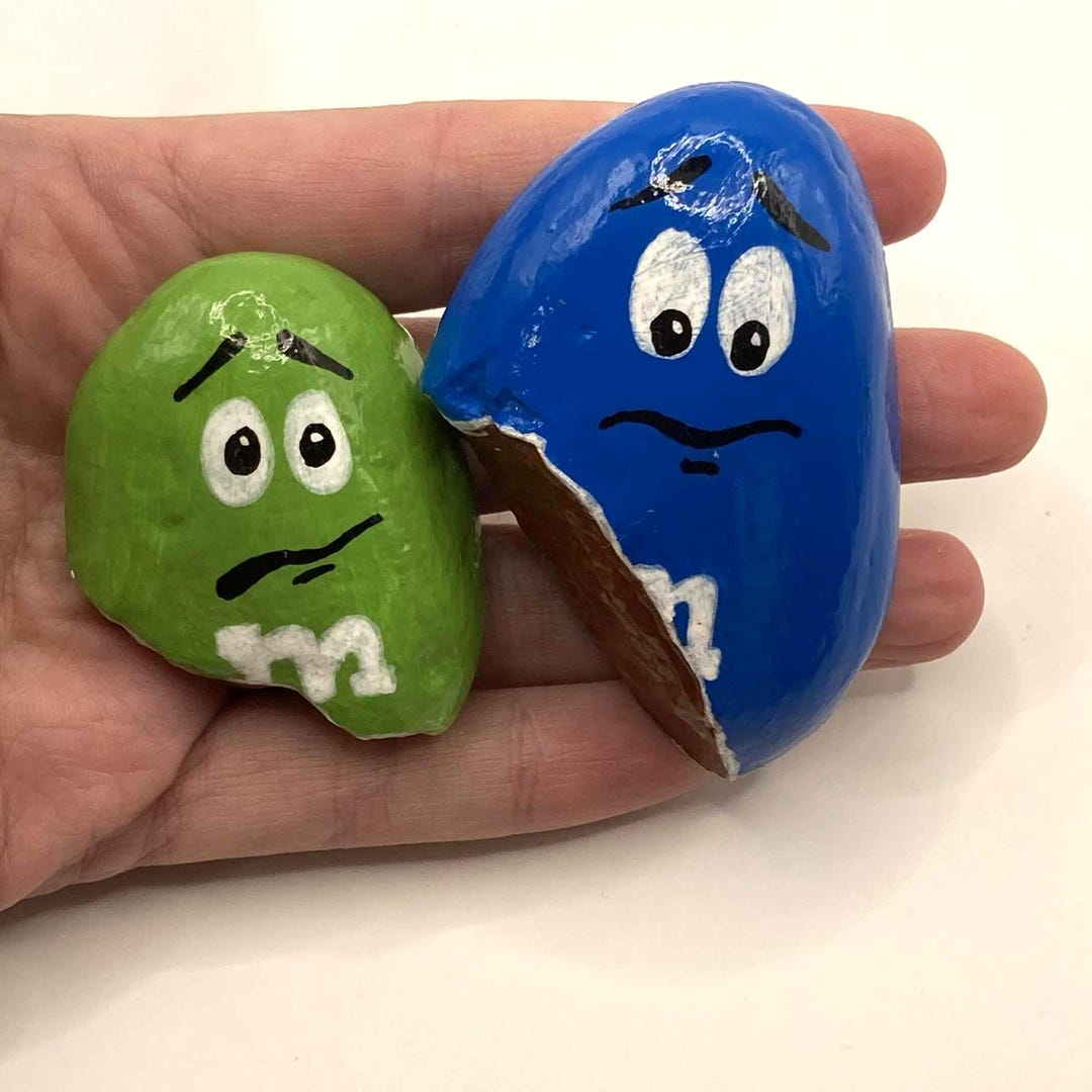 Half Eaten M&ms Medium - Garden and Indoor Decor - Acrylic - Hand ...