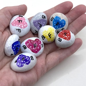BFF Stones (By my 10 Year Old Daughter) - Garden Decor - Rocks for Friends - Rocks painted by child - BFF rocks - Pocket Rocks - Best Friend