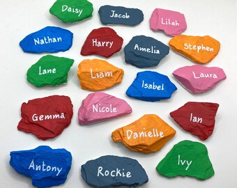 Simple Personalised name family slate - Hand painted slate - Grave Marker - Memorial Stone - Customisable - Keepsake rock - Fairy Garden
