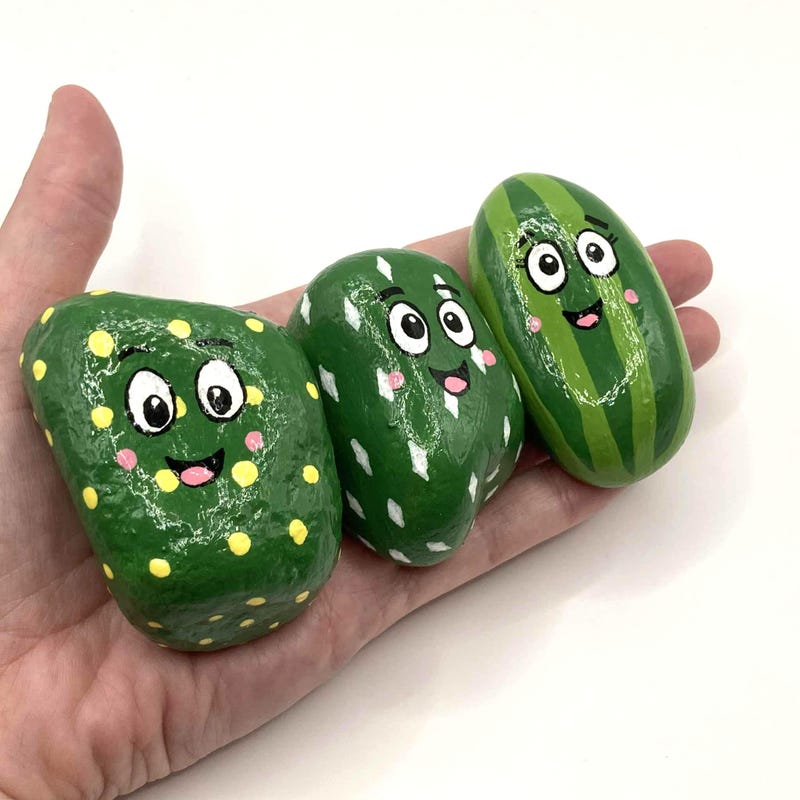 Cartoon Painted Rocks - Etsy