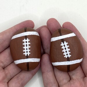 Pair of American Football stones - Garden Decor - Indoor Decor - Sports Gift - Cute Football Rocks - Rugby Ball Rocks - Sporty People