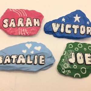 Personalised name family slate - Hand painted slate - Grave Marker - Memorial Stone - Customisable - Keepsake rock - Named Paperweight