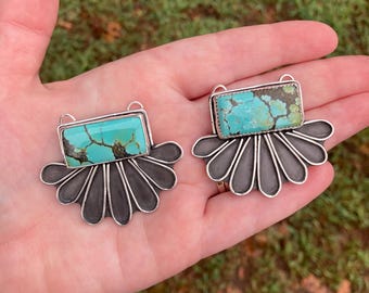 Genuine Turquoise Necklace/ sterling Silver & Turquoise Pendant/ Turquoise Pendant/ Hamdmade Turquoise Necklace