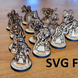 Mega Laser SVG-bestand voor D&D Figurines Bundle (digitaal item) (inclusief helden, minions, bazen en NPC's)