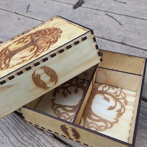 Laser Engraved Norse Themed Dice-Box for Orlog Dice Game (BOX ONLY)