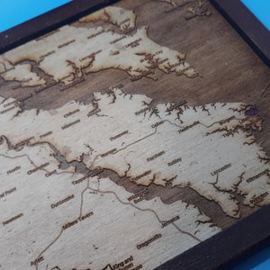 Carte personnalisée Laser Engraved Map
