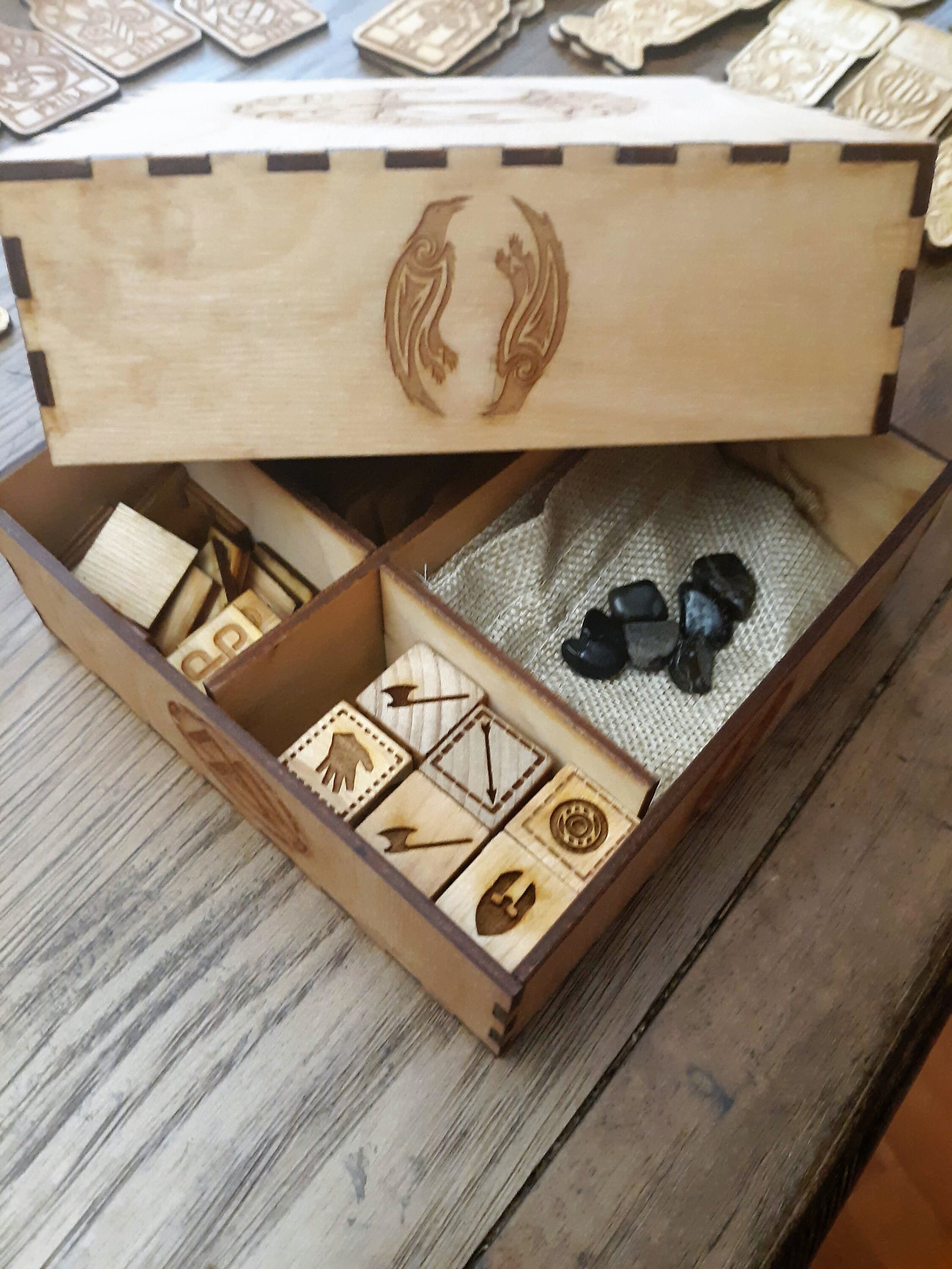 Laser Engraved Norse Themed Dicebox for Orlog Dice Game BOX Etsy UK