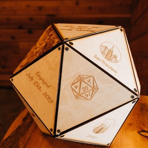 Custom Giant D20 (Wedding Guest book or decoration)