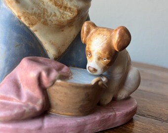 リヤドロ グレス 2096 台所女中と犬の置物 磁器彫刻 スペイン製 - Etsy