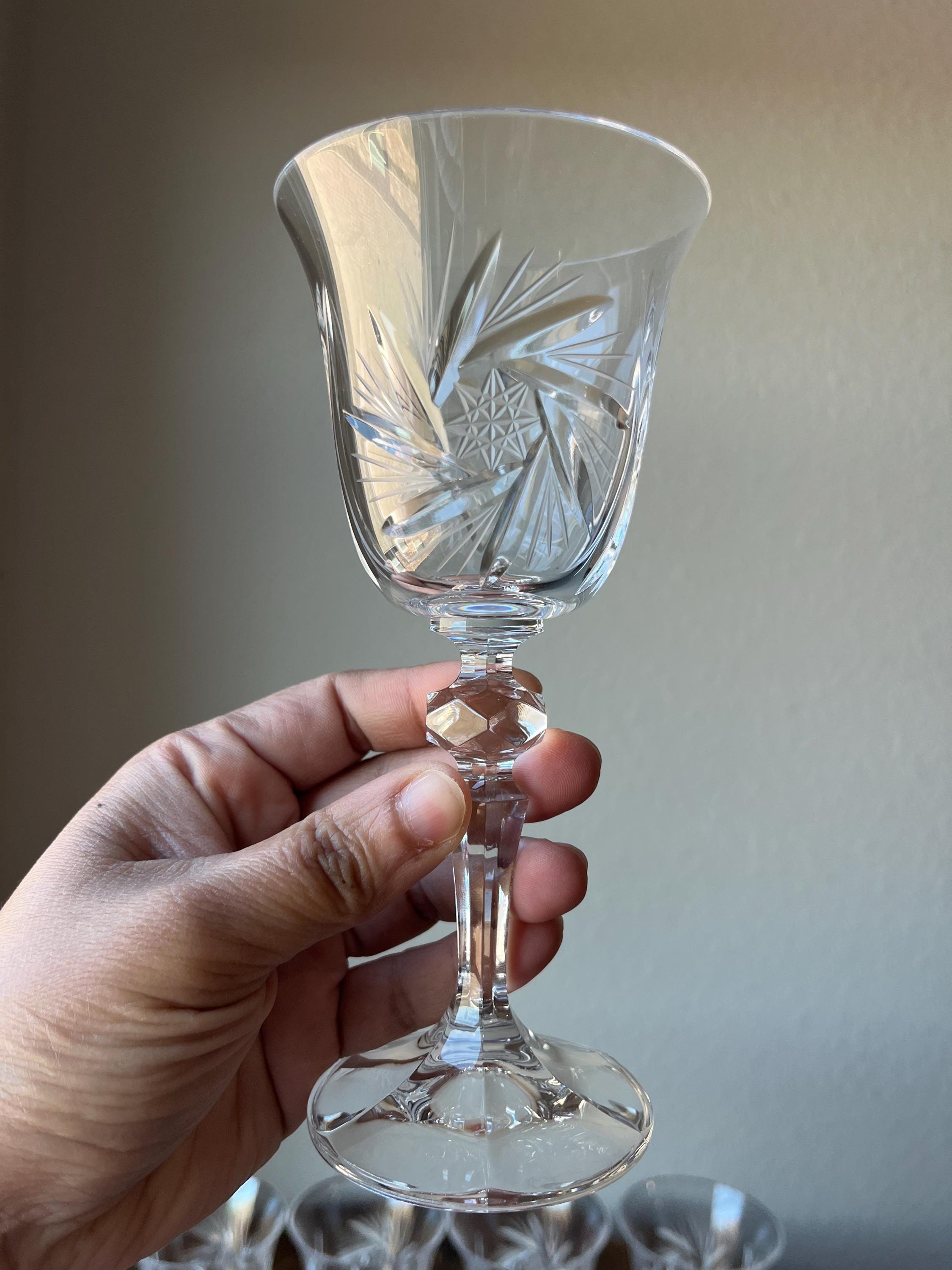 11個セット - ボヘミアクリスタル-クリスタレックス風車模様の赤ワイン